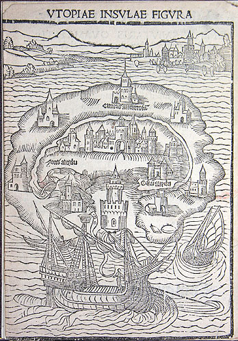Map from the 1516 edition of Utopia