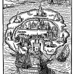 Titelholzschnitt aus Thomas Morus' Roman Utopia, 1516